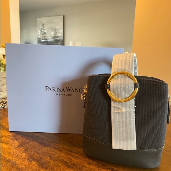 PARISA WANG ADDICTED MINI BACKPACK BRACELET BAG CALF LEATHER & CANVAS NEW W BOX - Picture 2 of 7